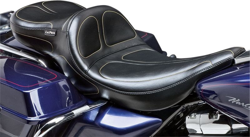 Maverick Daddy Long Legs Seat - Black - Stitched - FLT '02-'07