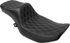 Extended Reach Predator III Seat - Double Diamond - Silver Stitching - Vinyl - FLH/FLT '23-'24 - view 1