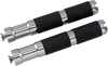 Rubber Foot Pegs - Rigid Mount - Chrome/Black - view 1