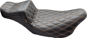 Tailwhip Daddy Long Legs Seat - Double Diamond w/ Chestnut Thread - FLH/FLT '08-'24