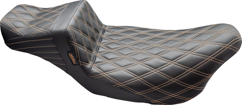 Tailwhip Daddy Long Legs Seat - Double Diamond w/ Chestnut Thread - FLH/FLT '08-'24