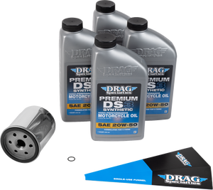Full Synthetic Oil Change Kit - 20W50 - EVO-XL - Chrome Filter