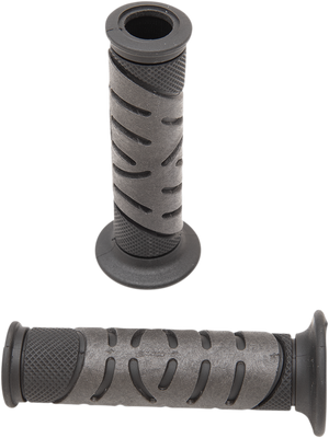 719 Dual Density Sportbike Grips - Open Ends - Black/Black