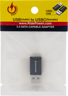 Male USB to Female USB-C Adapter - Power - Compact - Black - view 3