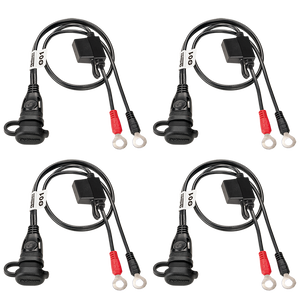 Battery Lead with Ring Terminal - 12V - Fused - 4 Pack