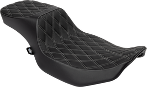 Performance Predator 2-Up Seat - Extended Reach - Vinyl - Silver Double Diamond Stitch