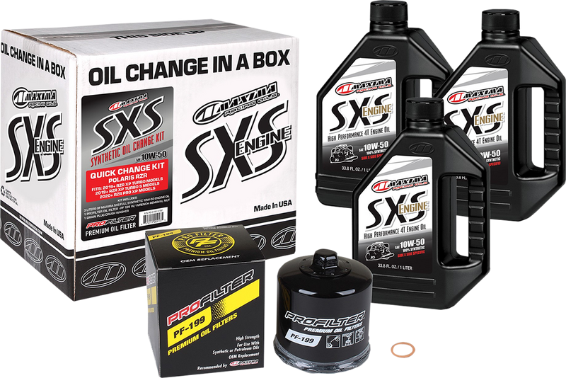 SXS Synthetic Oil Change Kit - Polaris Turbo - 10W-50