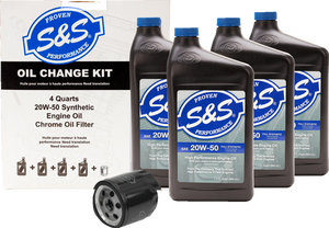 KIT S&S OIL CHANGE MILW 8 BLACK