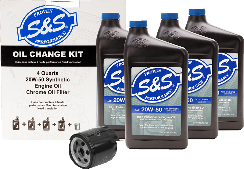 KIT S&S OIL CHANGE EVO/XL BLACK