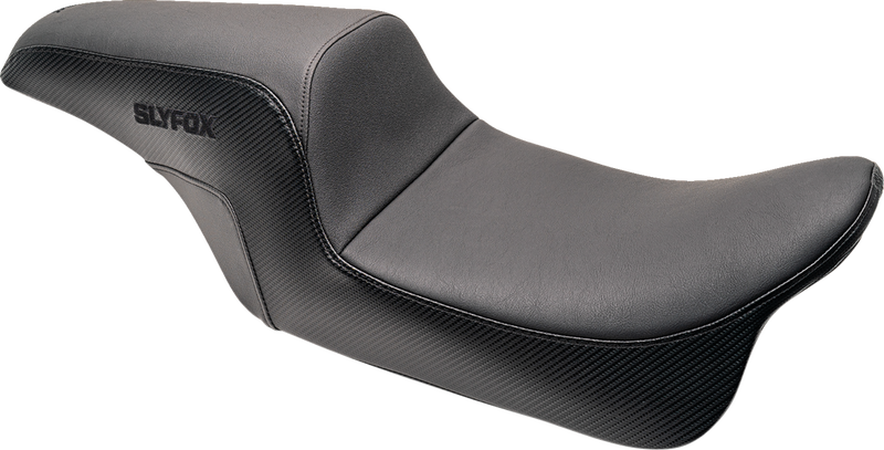 Drifter Seat - Black Logo - Smooth Vinyl - Carbon Fiber - FL '97-'07
