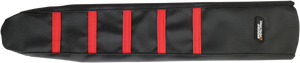 Ribbed Seat Cover - Black Cover/Red Ribs - Honda CRF250 '04-'09