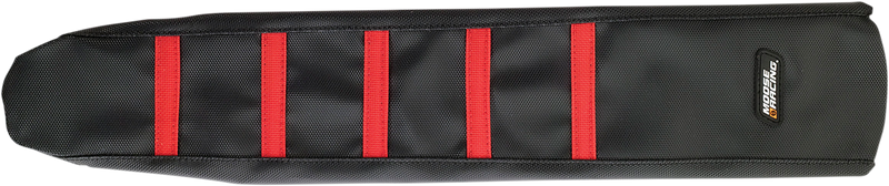 Ribbed Seat Cover - Black Cover/Red Ribs - Honda CRF250 '04-'09