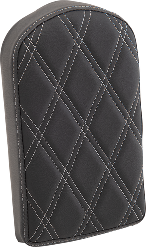 Sissy Bar Pad - Double Diamond - Silver - Tall - 2" Thick