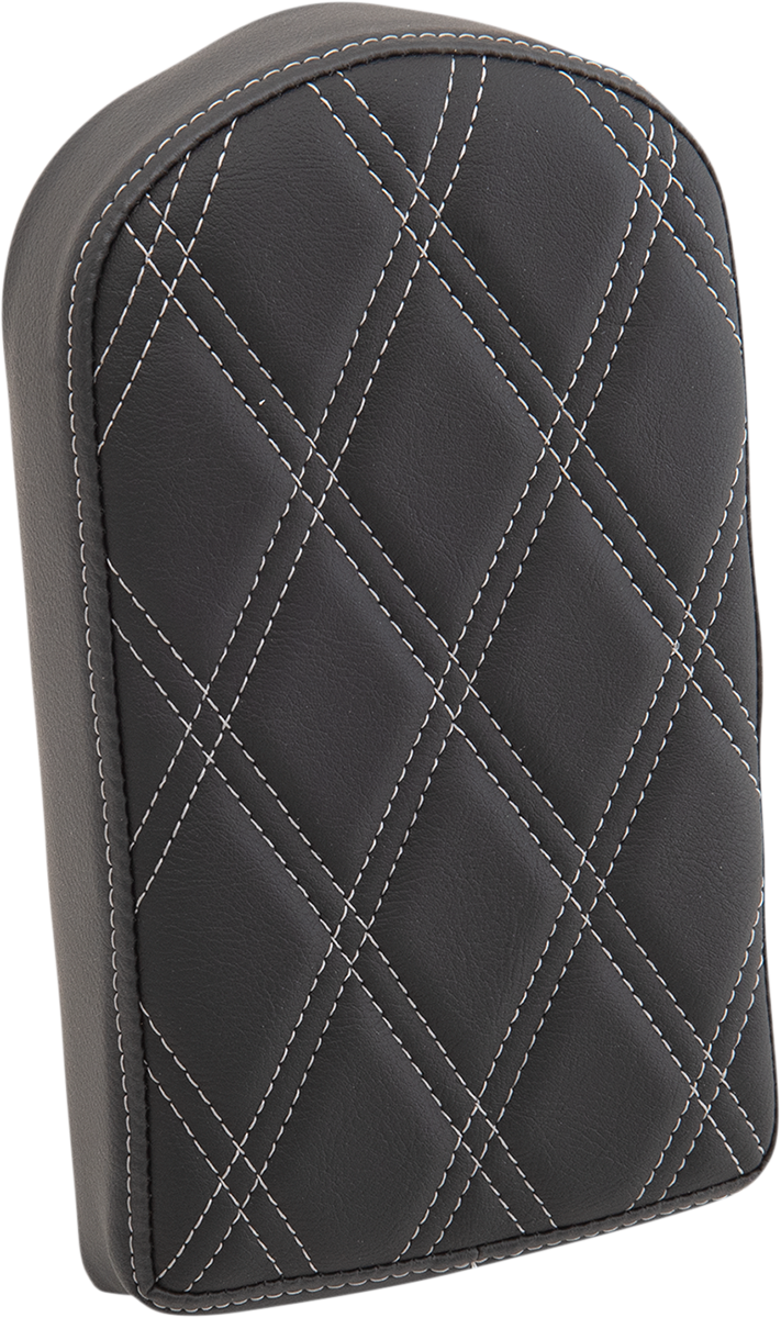 Sissy Bar Pad - Double Diamond - Silver - Tall - 2" Thick