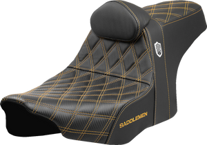 SEAT SDC PERFORMANCE GRIP W/ B/R GOLD STITCH