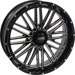 Wheel - Momentum - Front/Rear - Black/Milled - 22x6.5 - 4/156 - 4+2.5 (+10 mm)