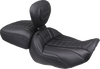 Deluxe Touring Solo Seat - w/ Backrest - Gunmetal Stitch - FLT/FLH '23-'25 - view 3