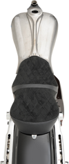 Low Touring Seat - Vinyl/Faux Suede - Diamond - Ness Winged Tanks - FL '08-'23 - view 6