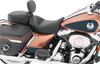 Wide Solo Seat - With Backrest - Vintage - Black - Smooth - FL '08-'25 - view 5