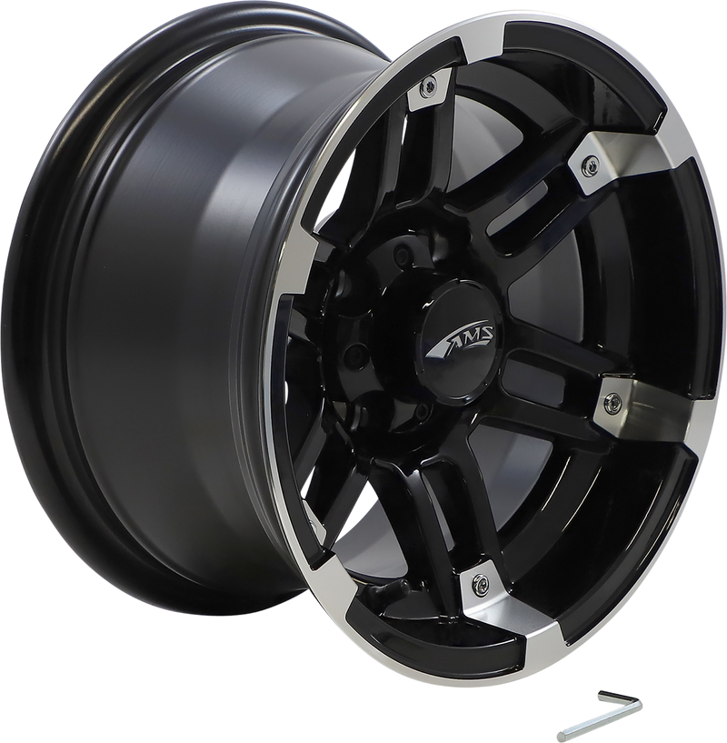 Wheel - Roll'n 104 - Rear - Machined Black - 12x7 - 4/4 - 3+4