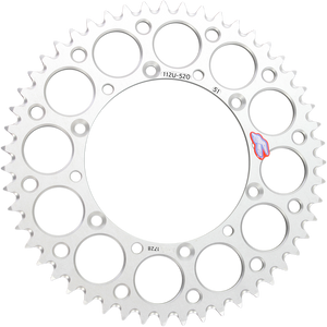 Rear Sprocket - Aluminum - 51 Tooth - Silver - Kawasaki/Suzuki
