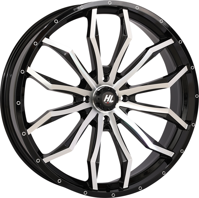 Wheel - HL21 - Front/Rear - Gloss Black w/Machined - 24x7 - 4/137 - 4+3 (+10 mm)