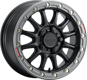 Wheel - Alpha - Front/Rear - Black/with Gunmetal Ring - 17x7 - 4/137 - +25 mm