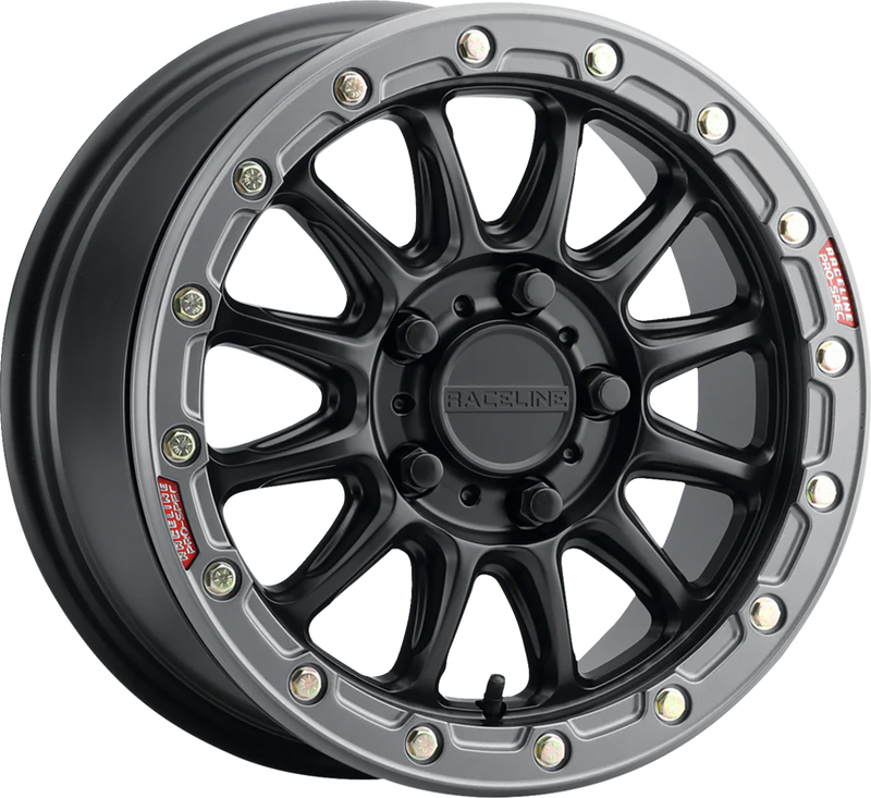 Wheel - Alpha - Front/Rear - Black/with Gunmetal Ring - 17x7 - 4/137 - +25 mm