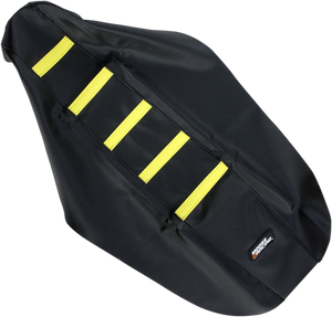 Ribbed Seat Cover - Black Cover/Yellow Ribs - Suzuki RMZ450 '05-'07