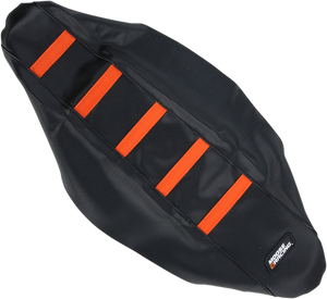 Ribbed Seat Cover - Black Cover/Orange Ribs - KTM 85 '13-'17