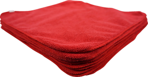 Microfiber Towels - Red - 24-Pack