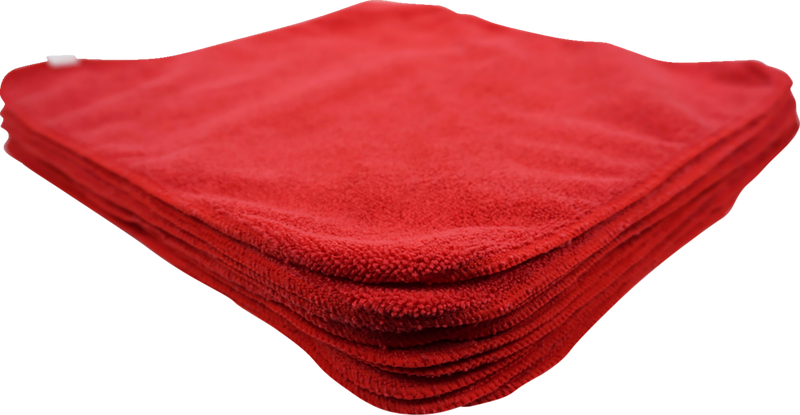 Microfiber Towels - Red - 24-Pack