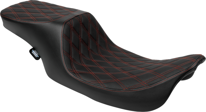 Predator 2-Up Seat - Vinyl - Double Diamond - Red Stitching - w/o Backrest - FL '97-'07