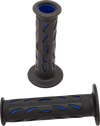 724 Dual Density Sportbike Grips - Open Ends - Black/Blue - view 1