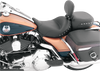Wide Solo Seat - With Backrest - Black - Studded w/ Concho - FLH/FLT '08-'25 - view 5