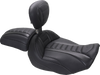 Deluxe Touring Solo Seat - w/ Backrest - Gunmetal Stitch - FLT/FLH '23-'25 - view 6