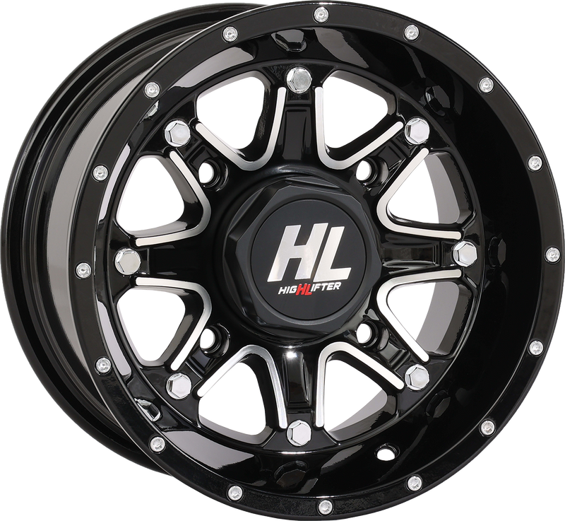 Wheel - HL4 - Rear - Gloss Black w/Machined - 12x7 - 4/110 - 2+5 (-47 mm)