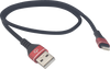 Male USB to Male Lightning Cable - Phone - Charger - 18" - Black/Red - view 1