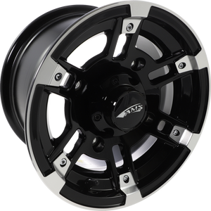Wheel - Roll'n 104 - Front/Rear - Machined Black - 12x7 - 4/156 - 4+3