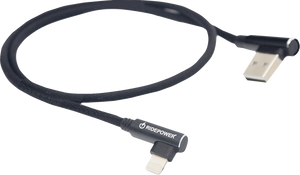 90° USB to 90° Lightning Cable - Charger - Single-End - 18"