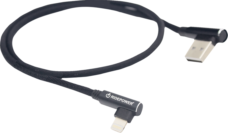 90° USB to 90° Lightning Cable - Charger - Single-End - 18"
