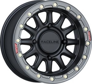 Wheel - Alpha - Front/Rear - Black/with Gunmetal Ring - 15x7 - 4/156 - +10 mm