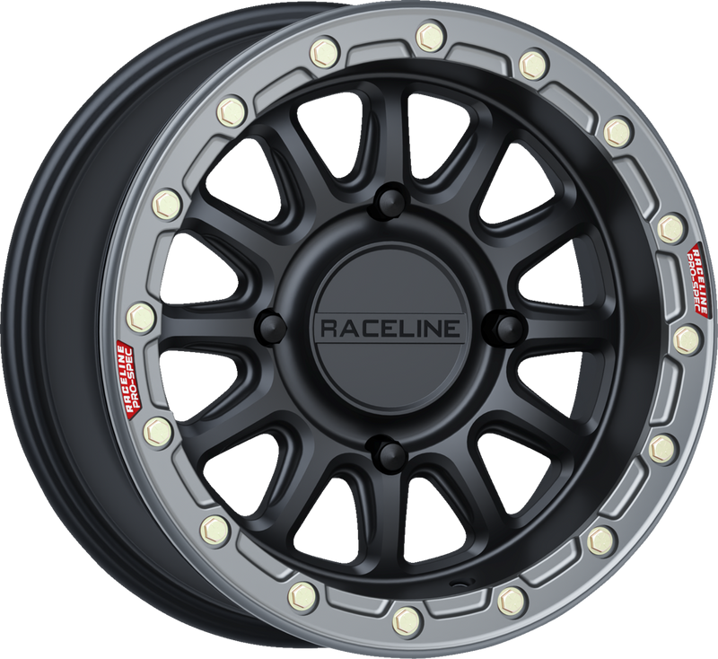 Wheel - Alpha - Front/Rear - Black/with Gunmetal Ring - 15x7 - 4/156 - +10 mm