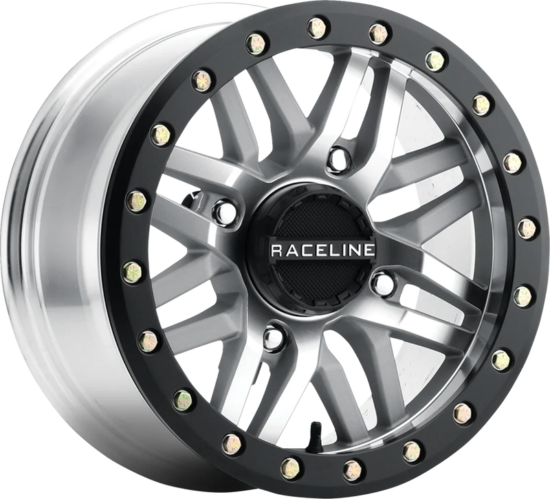 Wheel - Ryno - Beadlock - Front/Rear - Machined/with Black Ring - 15x7 - 4/156 - 5+2 (+10 mm)