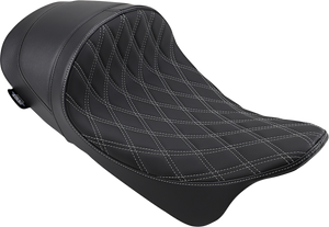 Forward Low Solo Seat - Diamond - Silver Stitched - FL '08-'23