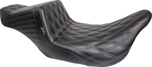 Tailwhip Seat - Double Diamond w/ Chestnut Thread - Black - FL '08-'24