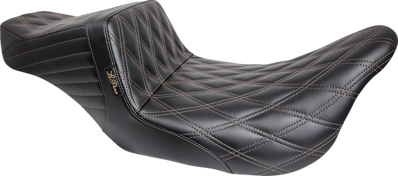 Tailwhip Seat - Double Diamond w/ Chestnut Thread - Black - FL '08-'24