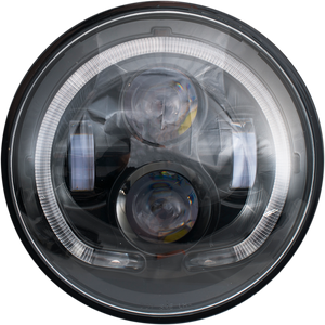 LED Headlight - 7" - Black