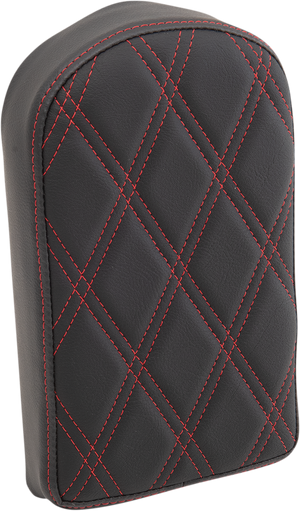 Sissy Bar Pad - Double Diamond - Red - Tall - 2" Thick