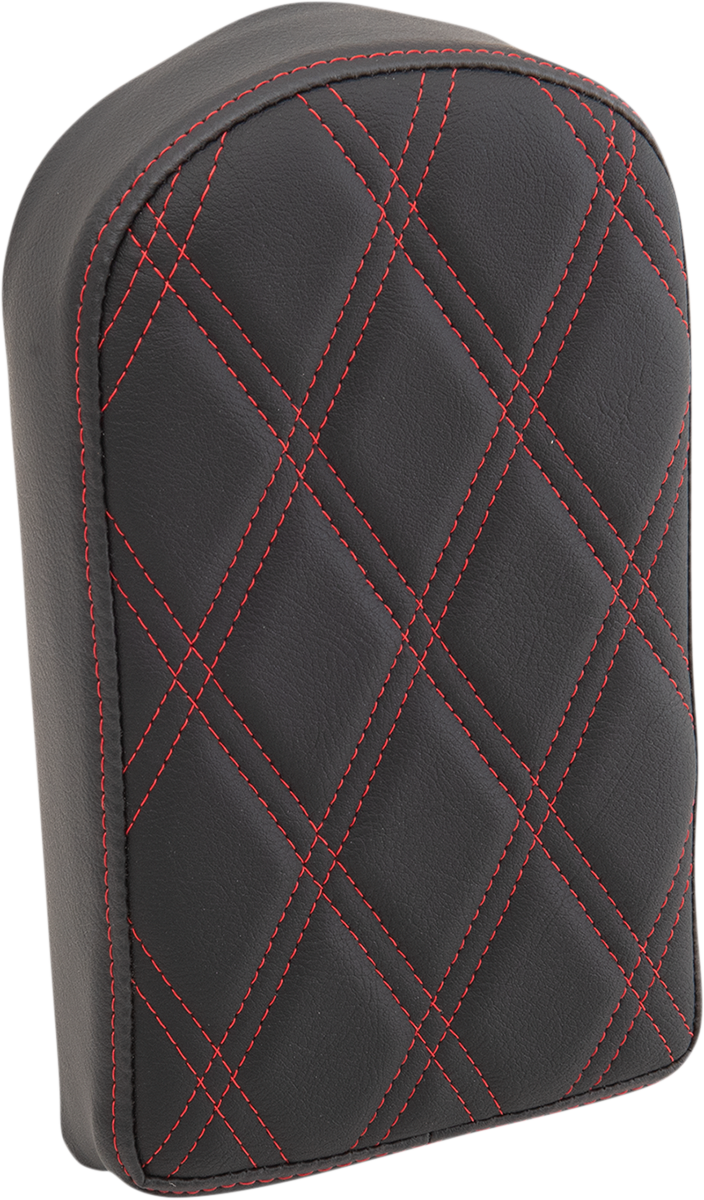 Sissy Bar Pad - Double Diamond - Red - Tall - 2" Thick